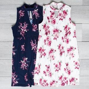 Navy Floral Aurora Dress - New with tags